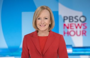 Judy Woodruff at the newsdesk