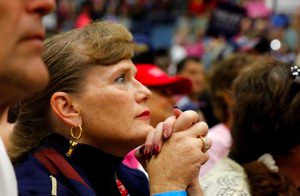 Photo of a rally in Johnstown, Pennsylvania by Jonathan Ernst/Reuters