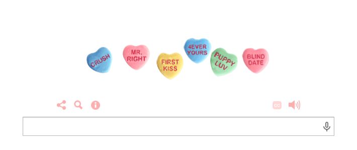 Valentine's Day Google Doogle