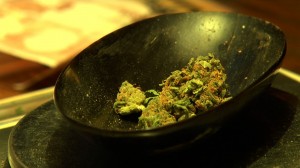 Marijuana for saie in a coffeeshop in the Netherlands.