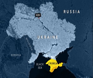 Map of Russia, Ukraine and Crimea, NewsHour Weekend