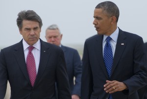 Politics sets backdrop for President Obama, Perry meeting