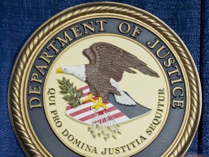 The seal of the Department of Justice. Photo by Brian Kersey/Getty Images