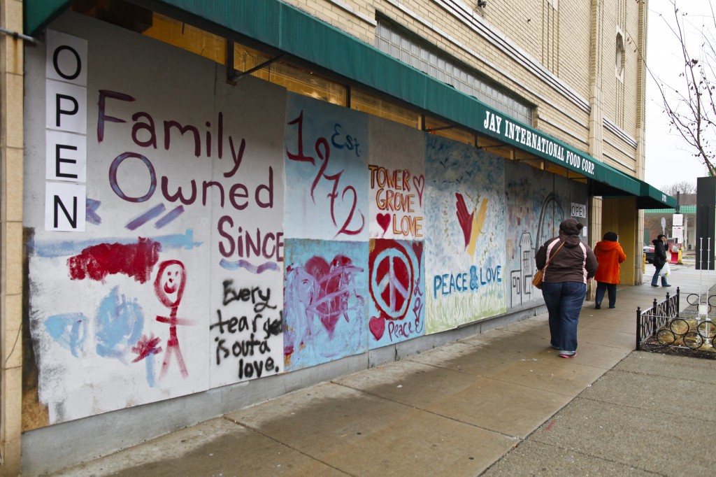 Art outside Lemongrass Restaurant in St. Louis. Photo by Miriam Ross-Hirschh