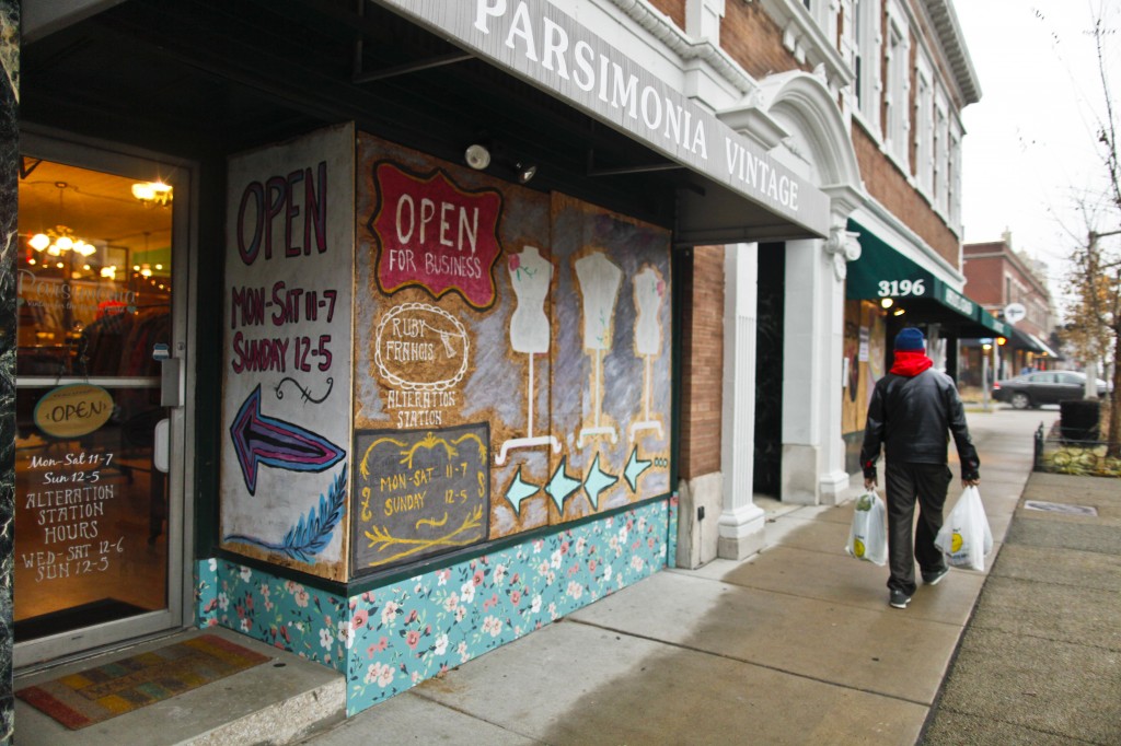 Artists converged at Cafe Natasha's in St. Louis after it experienced damage during protests. Photo by Miriam Ross-Hirsch