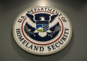 The logo of the Department of Homeland Security in Washington, D.C. Photo by Saul Loeb/AFP/Getty Images.