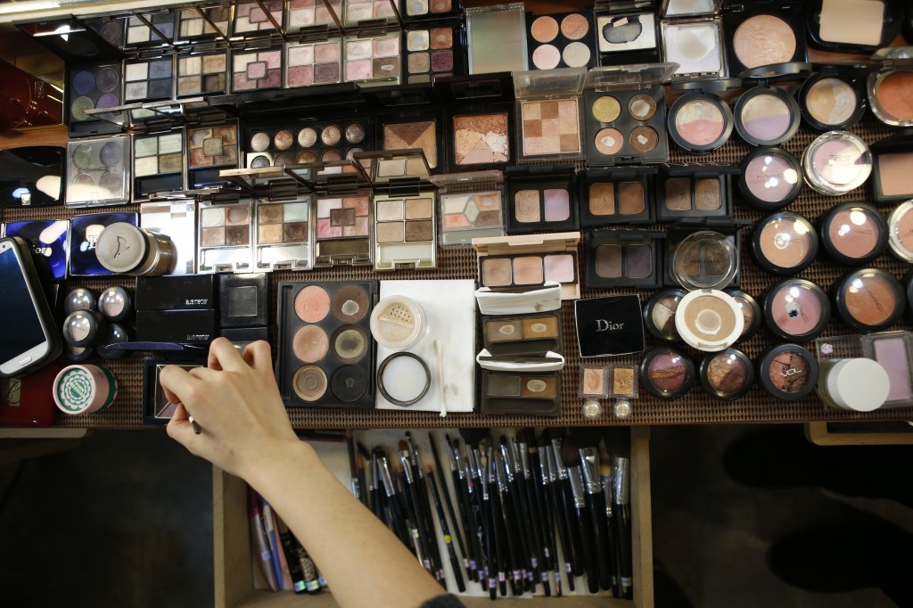 Various cosmetics are laid out at a beauty salon in Seoul December 23, 2014. Photo by Kim Hong-Ji/Reuters