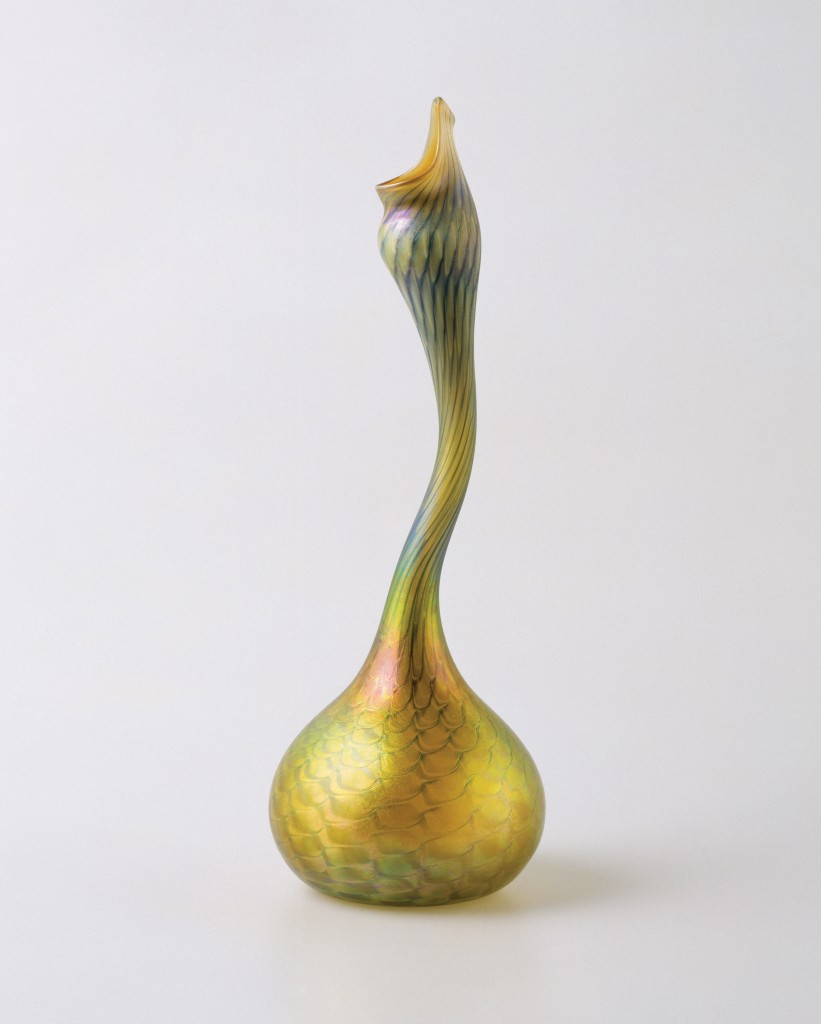 Vase in the form of a Persian rosewater sprinkler.