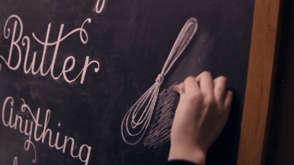 The duo blends chalk with their fingers, q-tips, paintbrushes and cloth depending on the look they are trying to create.