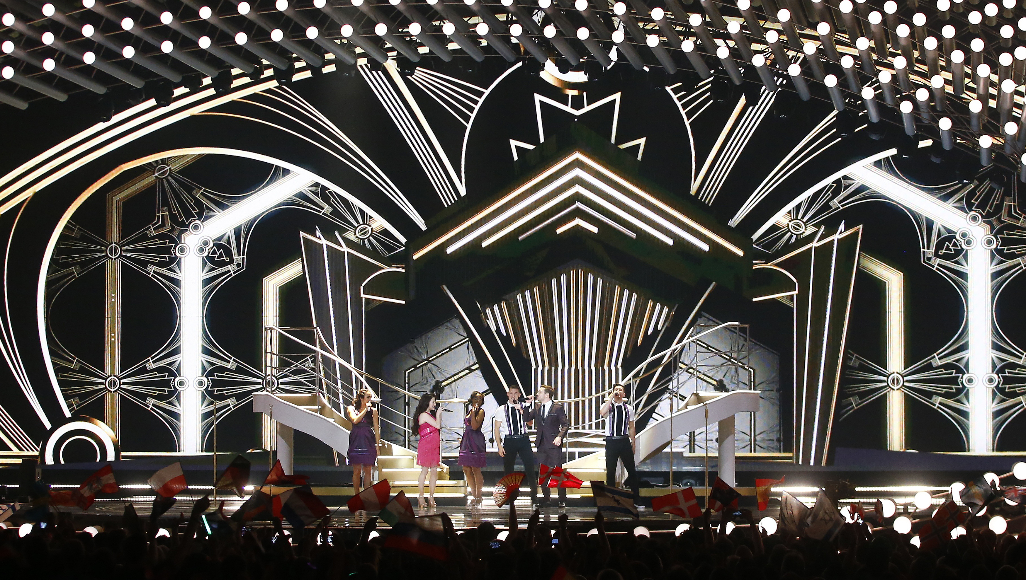 Electro Velvet representing the United Kingdom perform the song "Still In Love With You" during the final of the 60th annual Eurovision Song Contest in Vienna, Austria May 23, 2015.  Credit: Leonhard Foeger/REUTERS. 