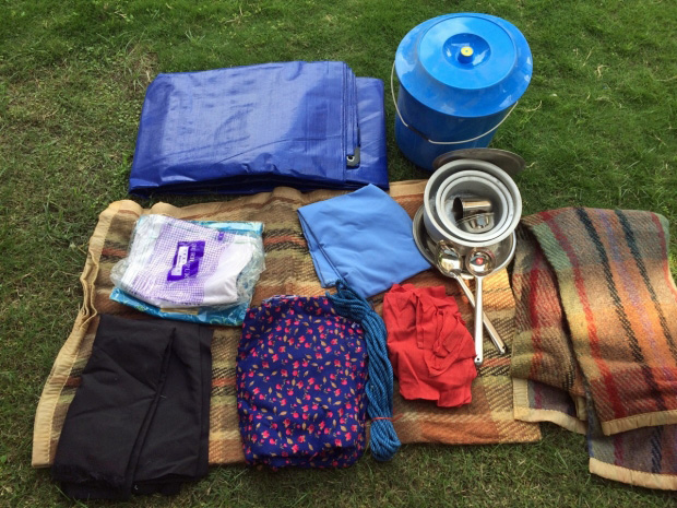 A household kit contains clothing, cooking utensils, towels, water purification tablets and hygiene supplies. Photo courtesy of Mercy Corps