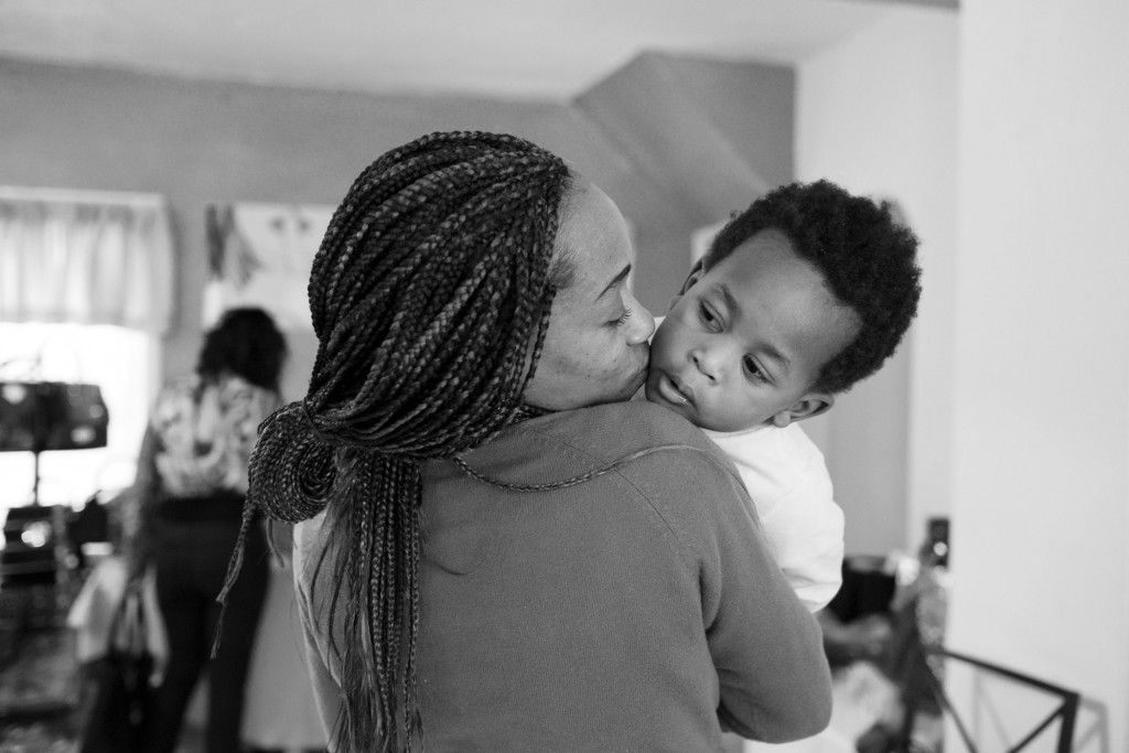 Tracy with her grandson Jo-shia in Bergenfield, N.J. Photo and caption by Sara Bennett