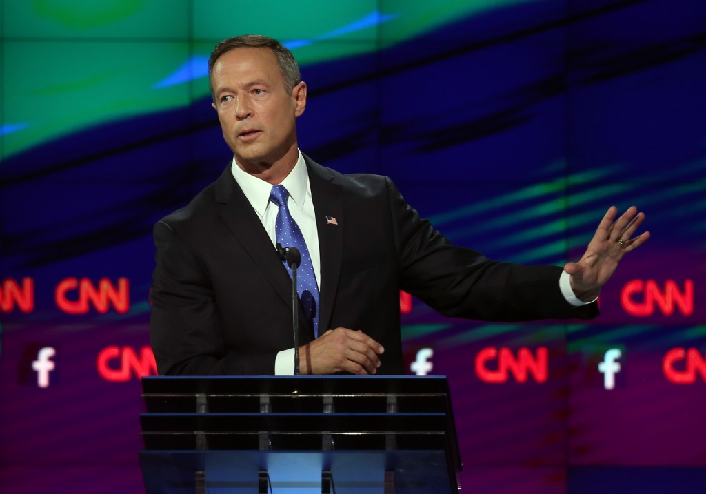 Martin O'Malley first presidential debate. Photo by Joe Raedle/Getty Images