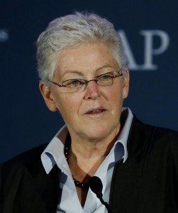 The Administrator of the Environmental Protection Agency (EPA), Gina McCarthy, speaks at the Center for American Progress' 2014 Making Progress Policy Conference in Washington November 19, 2014. REUTERS/Gary Cameron  (UNITED STATES - Tags: POLITICS HEADSHOT) - RTR4ES4D
