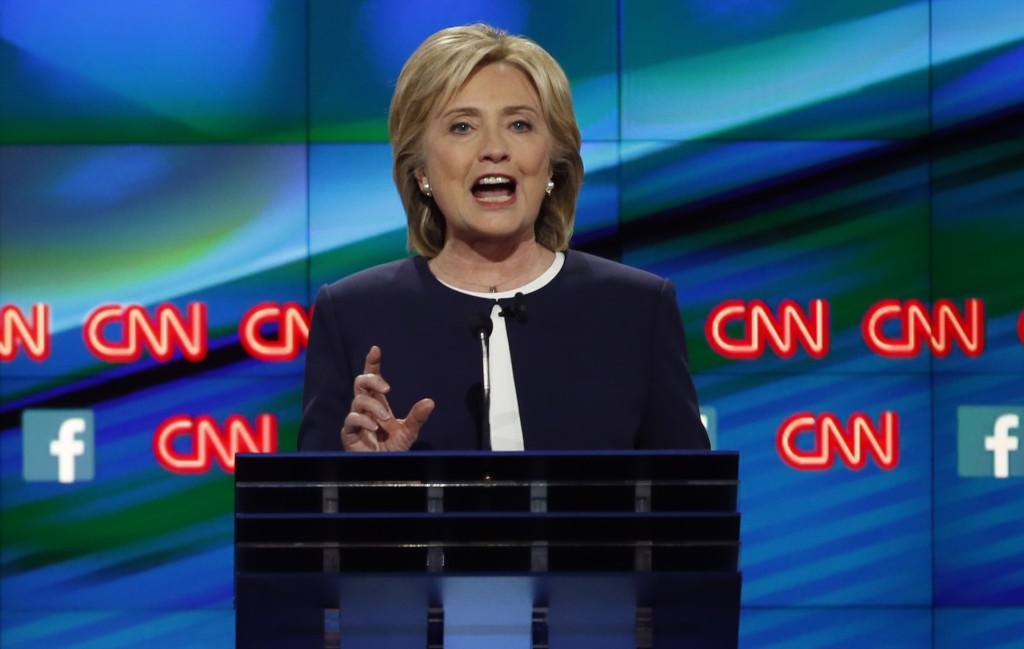 Hillary Clinton addressed her changed position on trade at the first Democratic presidential debate. Lucy Nicholson/Reuters
