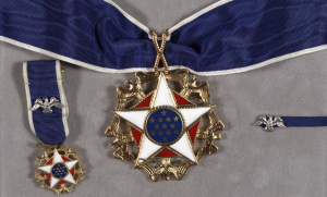 An image of The Presidential Medal of Freedom, the nation's highest civilian honor. Image courtesy of Wikimedia Commons.