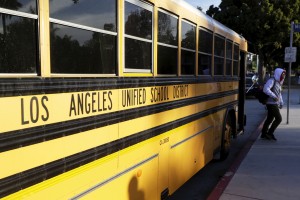 The Los Angeles teachers union says its members are ready to strike starting Thursday if their demands for higher pay and smaller class sizes are not met. Photo by Jonathan Alcorn/reuters