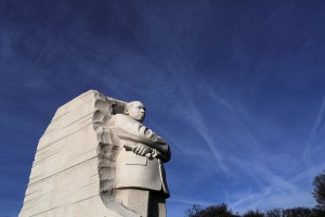 A general view of the Martin Luther King Jr. Memorial on the U.S. national holiday in his honor, in Washington, January 20, 2014. King, the civil rights leader who 50 years ago received the Nobel Peace Prize, was assassinated in Memphis, Tennessee in 1968. He was born on January 15, 1929, and the holiday commemorating his birth was enacted in the mid 1980s. REUTERS/Jonathan Ernst (UNITED STATES - Tags: ANNIVERSARY POLITICS) - RTX17N5S