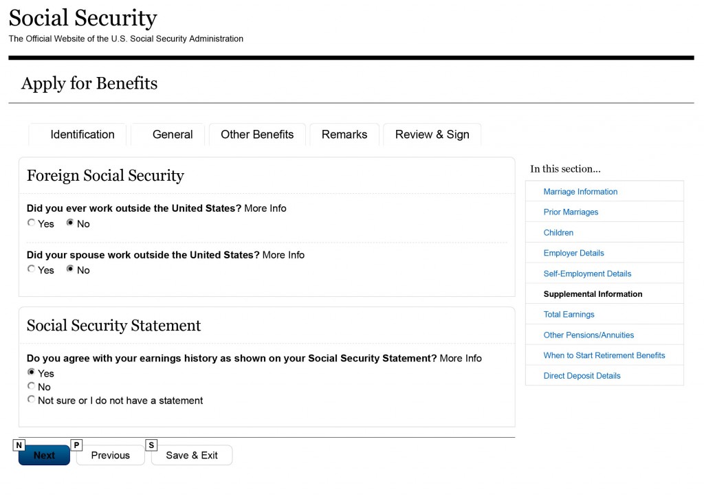 Social Security Online Application