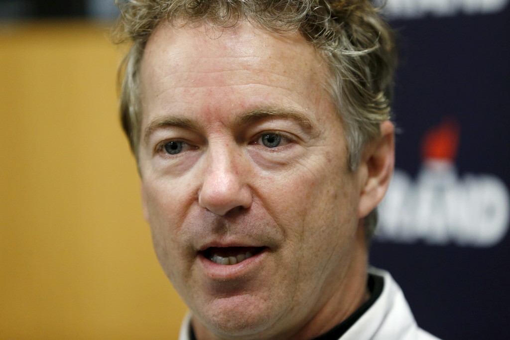 Republican presidential candidate Senator Rand Paul (R-TX) speaks at Crossroads Shooting Sports in Johnston, Iowa, January...