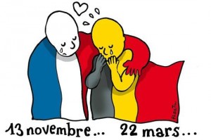 Artists flood Twitter with images of support for Brussels