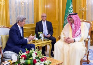 Kerry in Saudi Arabia for talks on Syria, Libya, Yemen