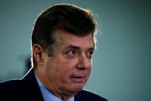 Donald Trump's campaign chair and convention manager Paul Manafort speaks at a press conference at the Republican Convention in Cleveland