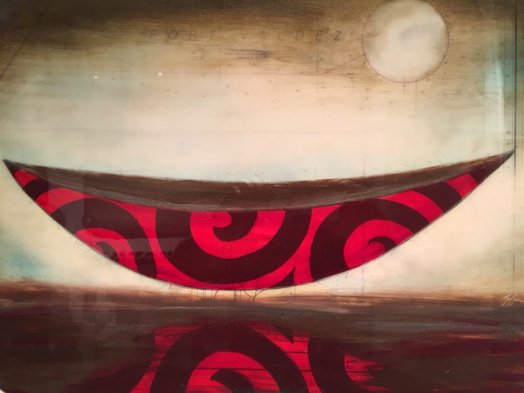 "Blood Red Böt in Port Valdez"