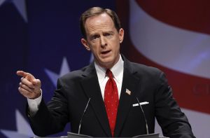 U.S. Senator Toomey speaks to the 38th annual Conservative Political Action Conference meeting in Washington DC