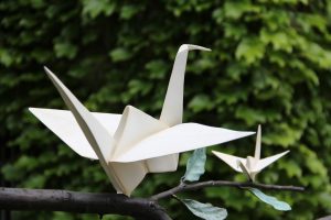 Origami creatures flock to this garden sculpture show