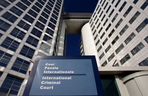 The entrance of the International Criminal Court (ICC) is seen in The Hague, Netherlands. Photo by Jerry Lampen/Reuters