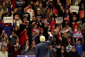 U.S. President-elect Donald Trump speaks at a rally in Cincinnati, Ohio, December 1, 2016 as part of their "USA Thank You Tour 2016". REUTERS/William Philpott - RTSUABZ
