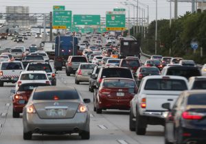 Rush hour traffic is shown on I-95 in Miami, Florida. Photo by Joe Skipper/Reuters