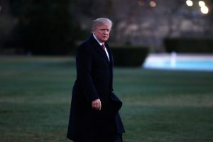 U.S. President Donald Trump walks from Marine One as he returns to the White House in Washington, U.S., March 5, 2017. REUTERS/Joshua Roberts - RTS11KEL