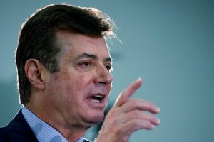 Donald Trump's then-campaign chair and convention manager Paul Manafort speaks at a press conference at the Republican Convention in Cleveland last year. Photo by Carlo Allegri/Reuters
