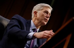 Supreme Court nominee judge Neil Gorsuch testifies before the Senate Judiciary Committee confirmation hearing Mar. 21 on Capitol Hill in Washington, D.C. Photo by REUTERS/Joshua Roberts.