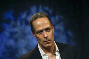 Sebastian Junger, director of the Oscar-nominated war documentary Restrepo and its upcoming sequel Korengal, sits for a portrait in New York May 28, 2014. REUTERS/Shannon Stapleton (UNITED STATES - Tags: ENTERTAINMENT HEADSHOT) - RTR3R9ZZ