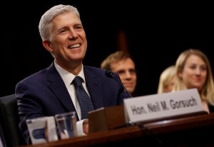 Neil Gorsuch will be sworn in as the newest Supreme Court justice April 10.  File photo by REUTERS/Jonathan Ernst.