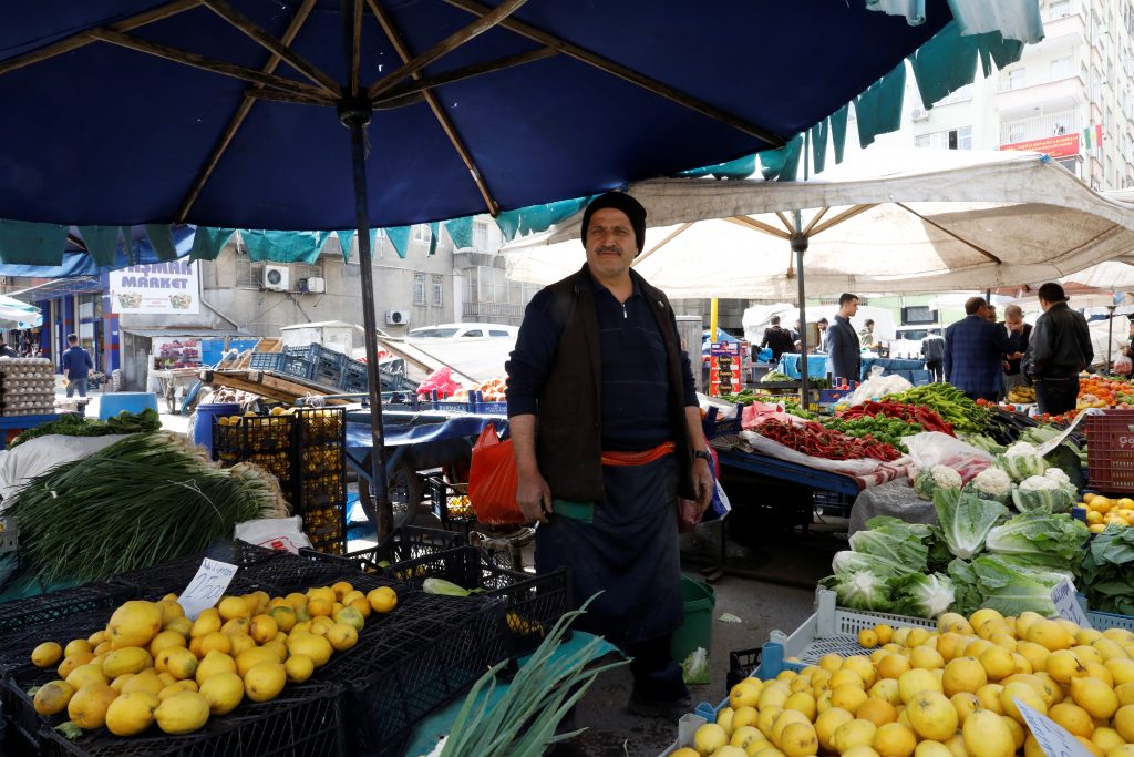 YES: Street vendor Hikmet Gunduz, 52, in Diyarbakir says, "I like President Erdogan's character. He is a bit angry and a b...