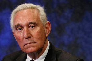 Political adviser Roger Stone poses for a portrait following an interview in New York City in February 2017. Photo by Brendan McDermid/Reuters