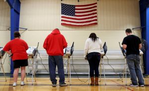 Voters cast their votes during the U.S. presidential election in Elyria, Ohio, U.S. November 8, 2016. REUTERS/Aaron Josefczyk/File Photo - RTX2T3ES