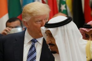 In Saudi visit, Trump offers contradictions from campaign