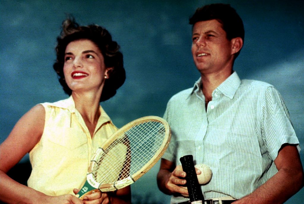 FILE PHOTO: Jacqueline Kennedy Onassis and then Senator John F. Kennedy in Hyannis Port