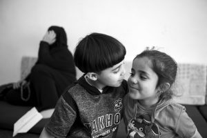 Mustafa and Doaa are now in Amman, Jordan, where they escaped the fighting in Syria. Photo by Sebastian Rich