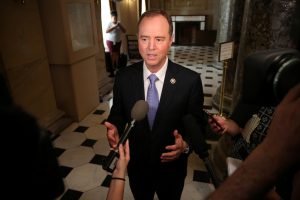 House Intelligence Committee Ranking Member Rep. Adam Schiff speaks to reporters about the appointment of a Special Counsel in the Russia investigations on Capitol Hill in Washington, U.S. May 17, 2017. REUTERS/Zach Gibson - RTX36AZY