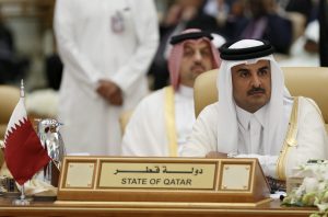 The Emir of Qatar Tamim bin Hamad al-Thani attends the final session of the South American-Arab Countries summit, in Riyadh in 2015. Photo by Faisal Al Nasser/Reuters