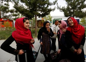 Afghan girls robotics team arrives in U.S. just in time