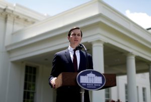 Senior Adviser to the President Jared Kushner speaks outside the West Wing of the White House in Washington, U.S., July 24, 2017. REUTERS/Joshua Roberts TPX IMAGES OF THE DAY - RTX3CQST