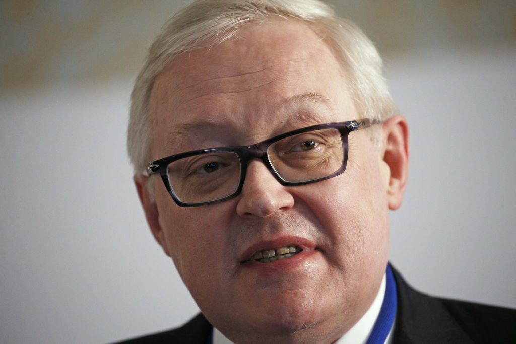 PSKOV REGION, RUSSIA - MAY 30, 2017: Russia's Deputy Foreign Minister Sergei Ryabkov speaks at the 6th Russian-American fo...