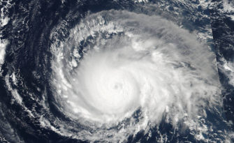 On Sept. 4, NASA-NOAA's Suomi NPP satellite captured this view of Hurricane Irma as a Category 4 hurricane approaching the Leeward Islands. Photo by NOAA/NASA Goddard MODIS Rapid Response Team